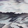 Sturmvogel, 100 x 100 cm, Öl auf Leinwand