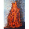 Vulkan, 50 x 60 cm, Mischtechnik auf Papier