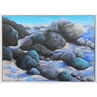 Blauer Strand, 70 x 50 cm, Acryl auf Leinwand