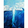 Blauer Gletscher, 80 x 100 cm, Acryl auf Leinwandb