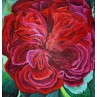 Rosenblüte, 120 x 135 cm, Öl auf Leinwand